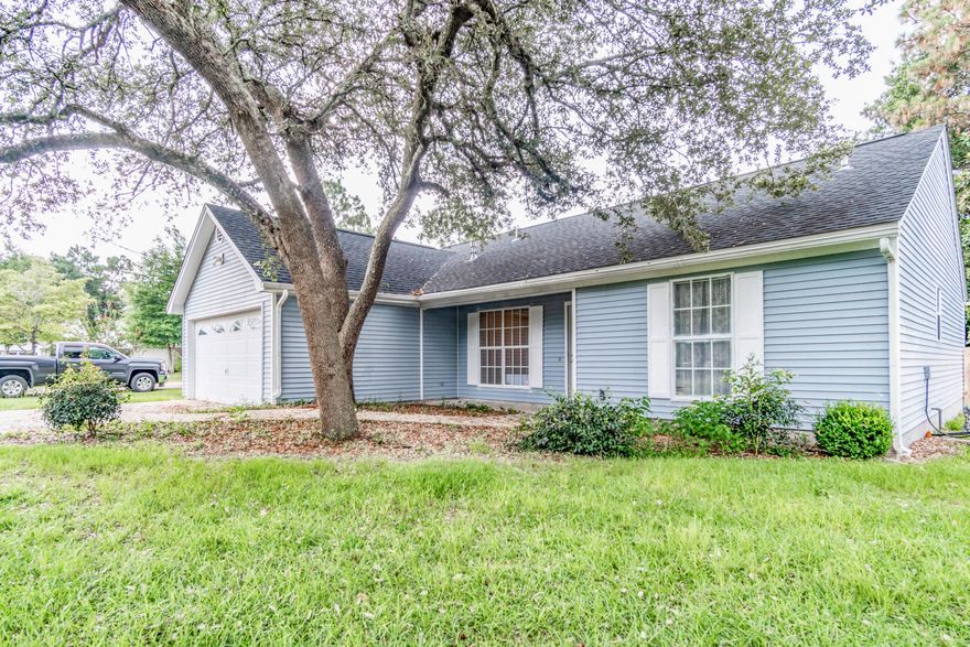 Welcome to your Crestview home that is conveniently located with quick access to Highway 85 and I10. Home has just undergone some updating including new carpet, flooring, paint, roof is new as of 2014, and AC unit is new as of 2017.This home also boast a cozy stone fireplace in the living area, skylights in the bathroom, a seperate laundry, dining area and large spacious flat back yard.Home also features a seperate living floor plan. Master bedroom is LARGE and has a his and her walk in closet with a full sized bathroom.Be sure to check out this home. It's located in a quiet cul de sac. Vacant and ready for you to move in!
