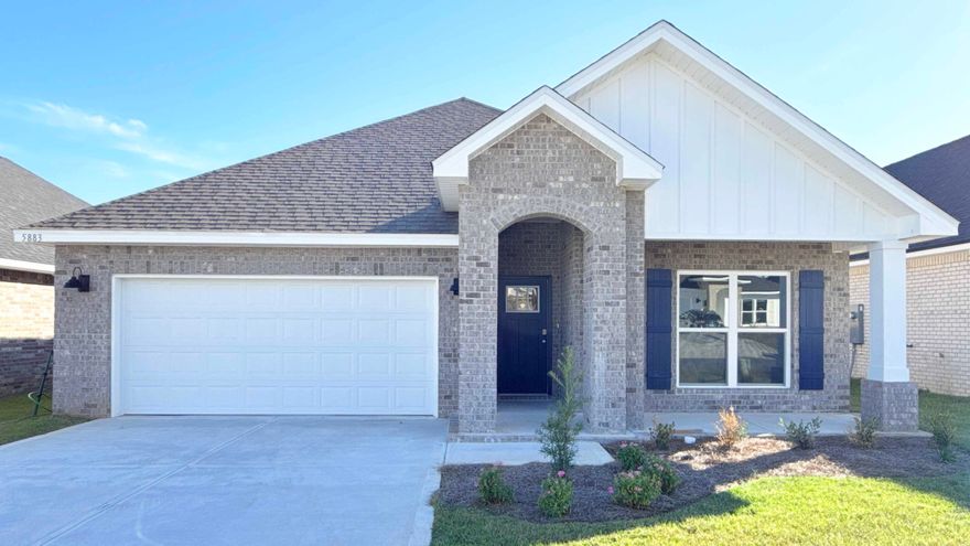 Ask us about our current rates and closing cost incentives!New construction in Marlin Place offers residents: Community pool, pavilion, sanded volleyball court, cornhole area and streetlights. The charming Rhett, one of our most popular & highly desirable Open Designs. 4 beds, 2 baths, covered patio & a 2-car garage. The Smart Home Connect System includes several Smart Home convenient devices. BEAUTIFUL, well-designed kitchen offers gorgeous Quartz countertops, relaxed living with a lg. island bar, quiet dishwasher, all stainless appliances, pantry, & spacious dining area. Bedroom 1 & adjoining bath feature a walk-in closet, Quartz double sink vanity, tub AND separate shower. Striking wood-look flooring throughout & Friese carpet in the bedrooms.