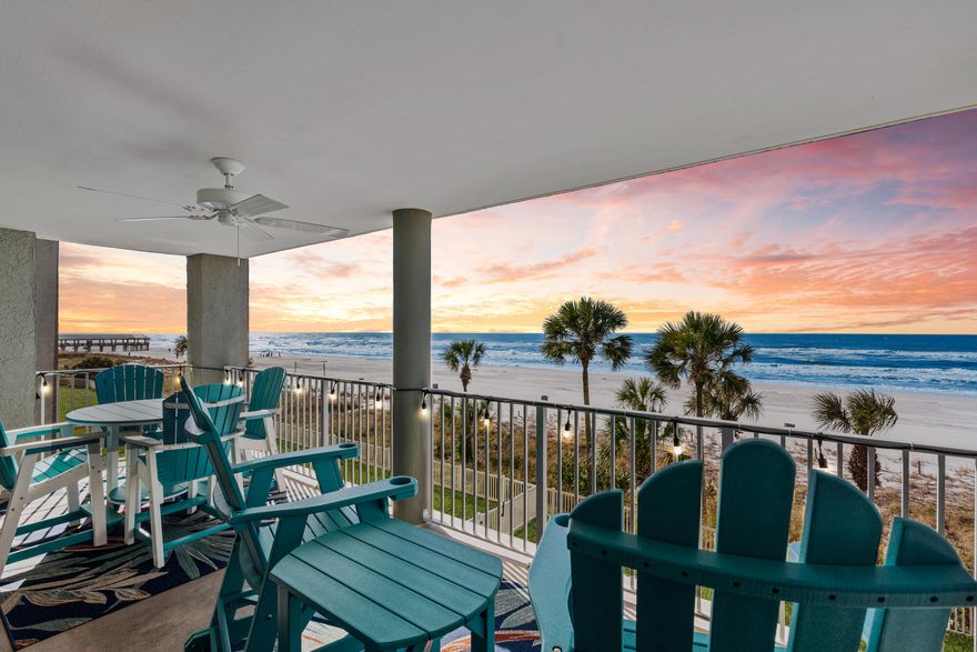 Over $100,000 in annual rental revenue, year over year -- welcome to Beachside Haven, a proven, high-performing Gulf-front investment condominium located in the highly desirable Long Beach Resort in Panama City Beach, home to the World's Most Beautiful Beaches. This spacious 3-bedroom, 3-bath residence spans nearly 1,800 square feet and delivers unobstructed, panoramic Gulf views from every bedroom, a rare feature that consistently drives premium nightly rates, strong occupancy, and repeat bookings. Positioned as a 2nd-floor end unit, the condo offers the ideal balance of easy guest access and privacy, enhancing both renter appeal and long-term value. Inside, the bright, open-concept layout is framed by floor-to-ceiling glass that captures sweeping views of the emerald waters. The condo h as recently undergone additional updates, including tiled showers and coastal shiplap accent walls, elevating the guest experience while reinforcing durability and long-term return on investment. The thoughtful sleeping configuration includes a Gulf-front primary suite with balcony access, a second suite with two queen beds, and a third king suite with its own private Gulf-front balcony, comfortably accommodating up to ten guests and maximizing rental flexibility. Offered fully furnished and turnkey, Beachside Haven allows a new owner to step directly into an established and successful rental operation with no ramp-up period. Guests enjoy modern conveniences such as smart TVs, high-speed Wi-Fi, and an in-unit washer and dryerkey factors that support strong reviews and repeat stays. Beyond the unit itself, Long Beach Resort enhances rental demand with over 1,300 feet of Gulf frontage, multiple pools including a signature Polynesian-style lagoon, hot tubs, gated access with 24-hour security, and seasonal complimentary beach service. Ideally located near popular beachfront dining, shopping, and entertainment, Beachside Haven presents a rare opportunity to acquire a consistent six-figure, year-over-year income-producing Gulf-front asset with strong guest appeal, recent upgrades, and long-term beachfront appreciation.