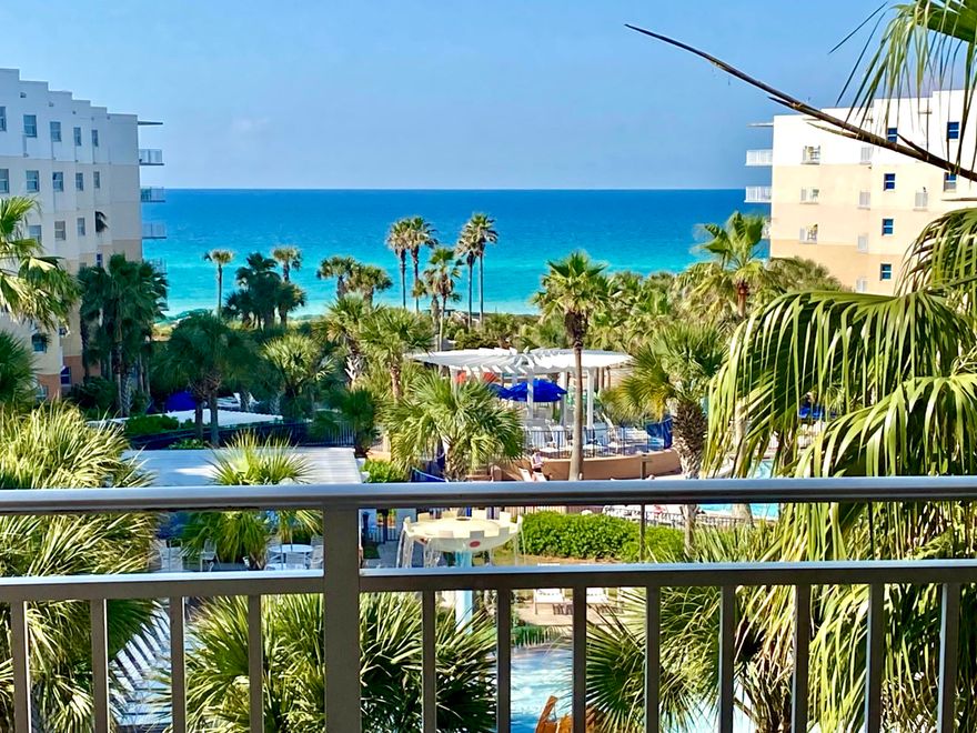 You've been waiting for this Courtyard/Gulf facing PRIME Waterscape 5th fl unit at Okaloosa Island's #1 Family Beach Resort! C501 overlooks the entire amazing pool courtyard. 2br/2ba 1200sf w/hall bunks- Sleeps 8! Stylish, clean & modern w/ tongue/groove detailing in DR; neutral walls, all tile, newer appliances; polyvinyl patio furn.! Leather sofas in LR with views of amenities & Gulf of America's crystal waters & 490' of sugar sand private beach due south! 2 hottubs, zero edge pool, 10' waterfall, Fuds Tiki Hut food on deck, heated pool, kiddie playpark, fitness ctr, covered parking right by your front door! Private owner storage, 24hr security, gated entry & a strong HOA.  Area dining & activities abound. So much to love! Great rental investment or 2nd home. MAKE C501 YOUR DREAM CONDO!