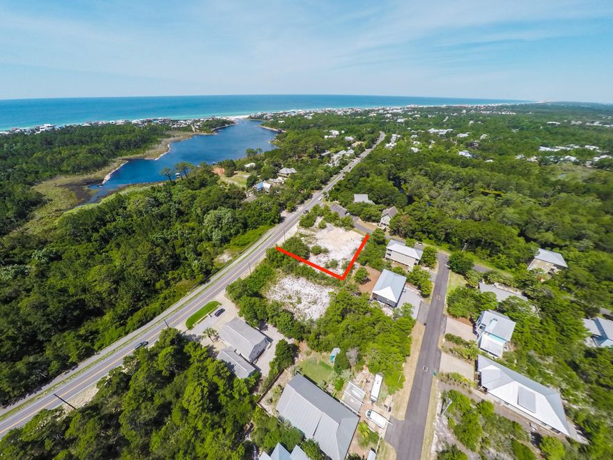 Excellent opportunity to develop 7 town homes in the very sought after 30A area. Approved Development Order is in place. The sale includes 2 adjacent lots on the corner of HWY 30A and Blue Gulf Drive. Parcels  01-3S-20-34200-00E-0120 and 01-3S-20-34200-00E-0110.