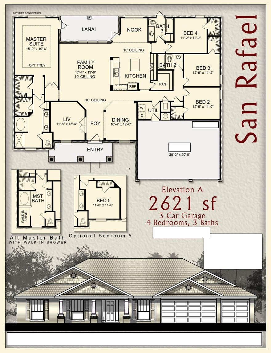 **UNDER CONSTRUCTION** * 4 BR * 3 BA * 3 CAR GAR * Kitchen Overlooks Family Room and Has Breakfast Bar * Kitchen Island with ''Pot Drawers'' for Storage * Granite Counters * Over and Under Kitchen Cabinet Lighting * Stainless Appliances * One of Our Largest Walk-In Pantry's * Tile in all wet areas * Living RM or home Office * Formal Dining Rm * Split Bedrooms * Master BA features our Signature Tiled Walk-In Shower * All Bedrooms have Walk-in Closets and are good size * Covered Lanai * Irrigation System on Well * Excellent Energy Savings Pkg * and more.
