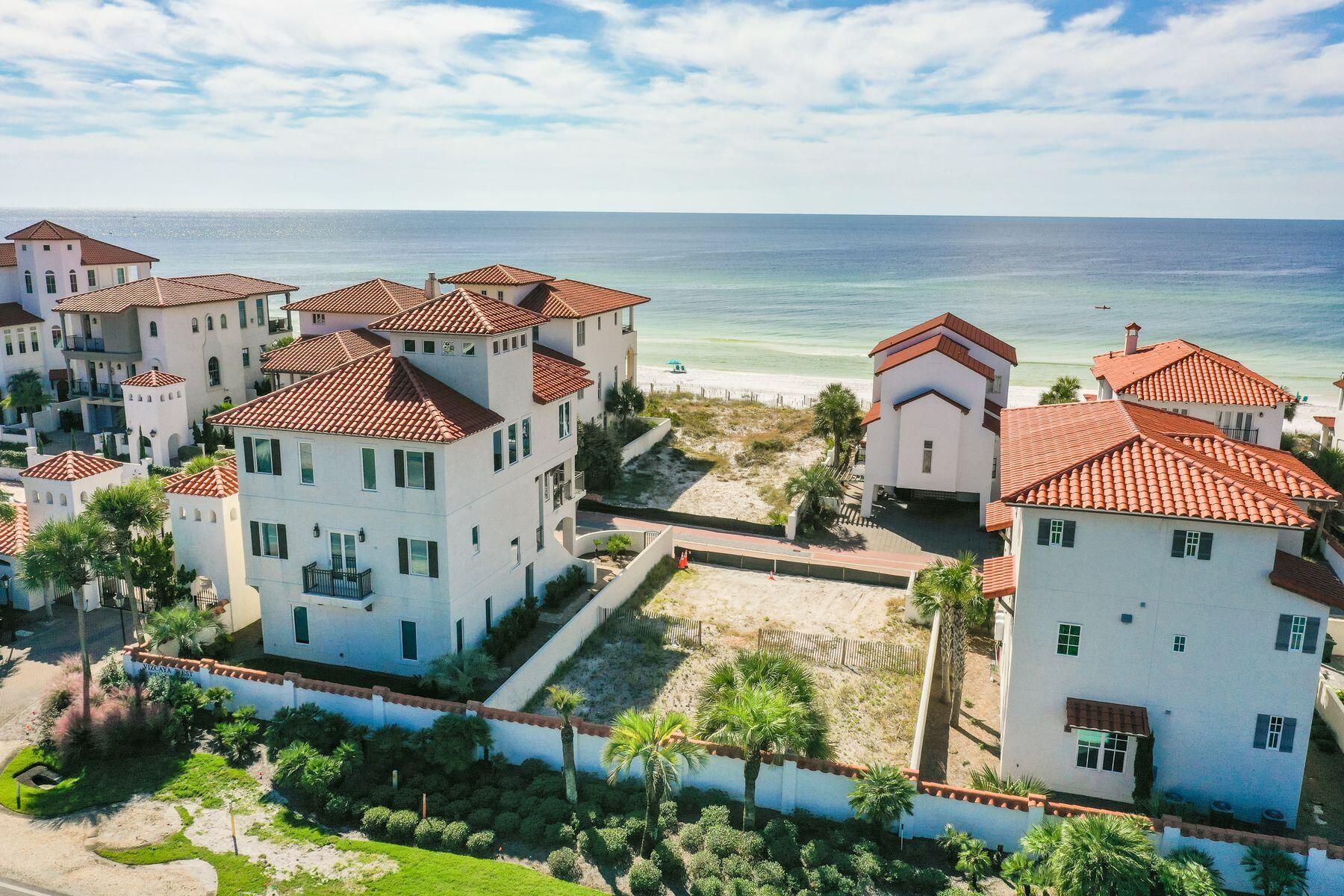 Build your dream beach home on the last remaining vacant lot in the second row of Vizcaya, a small, gated, beachfront community on the west end of Scenic Highway 30A. This is one of only two lots remaining in all of Vizcaya, which offers a neighborhood pool and spacious private beach. Vizcaya is conveniently located near many notable 30A attractions including Gulf Place and the rare coastal dune lake Oyster Lake, and also offers quick access to U.S. Highway 98, -- truly the best of both worlds.