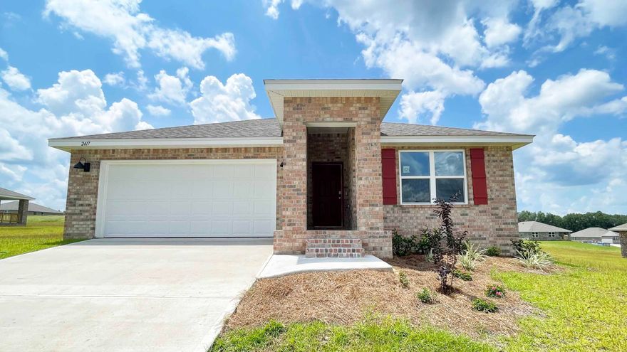 ALMOST MOVE IN READY!  NEW CONSTRUCTION on large homesites in HIGHLANDS.   Fast growing N. Crestview. The popular Cali model with its desirable open design for comfortable living & entertaining. 4 beds, 2 baths, covered patio, 2 car garage & awesome amenities. Well-designed kitchen features: GORGEOUS Quartz counter-tops stainless appliances, lg. island, smooth-top range, built in microwave, quiet dishwasher & pantry. Striking wood look flooring & PLUSH carpet in bedrooms. The 'Smart Home Connect' System offers nice Smart Home Devices. Bedroom 1 & adjoining bath has a lg. walk-in closet, beautiful Quartz counter-tops, double sinks, lg. shower & more. STYLISH curb appeal. Easy drive to the airport, military base, Ft. Walton, Destin beaches & minutes golfing.