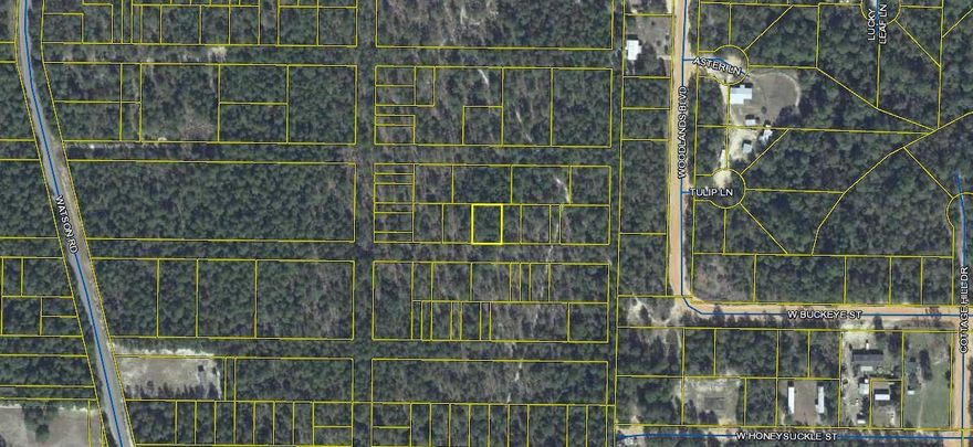 Total of 3 lots that equal approx. 1 acre. Buyer must verify. Great wooded lot that would be perfect for building your new home or manufactured home.