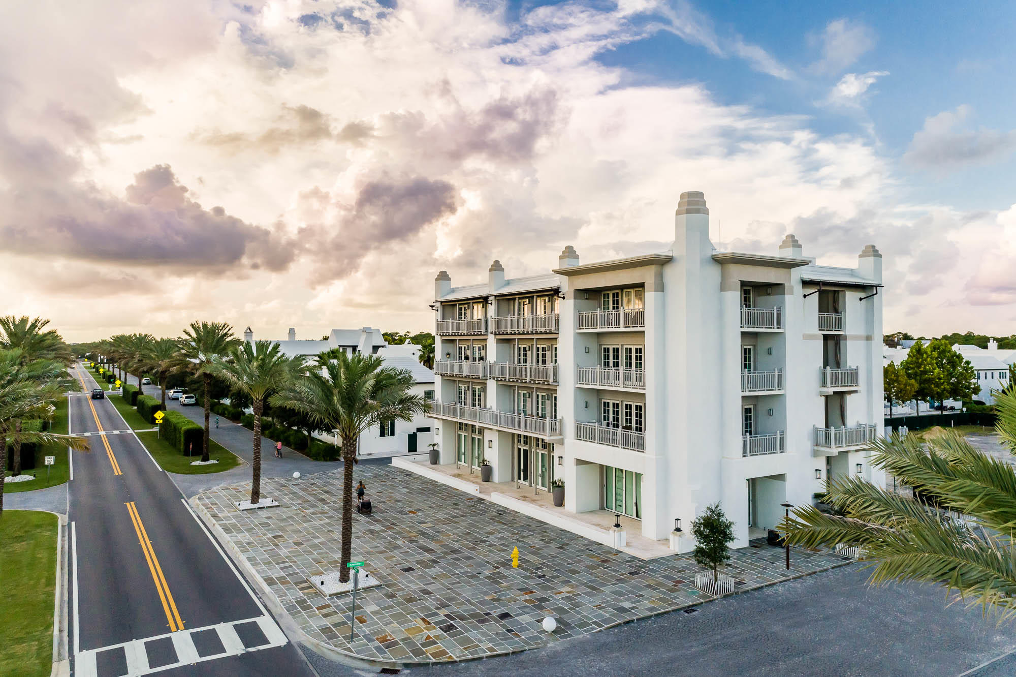 Enjoy Gulf views from the balcony of this Lucian condominium. Located in the first building in the growing Town Center of Alys Beach, this 2 bedroom 2 bath offers an open floor plan that looks south towards the Gulf of Mexico and the Alys Beach Private Owner Beach Club. This light-filled residence has both stunning gathering spaces as well as private bedroom suites. Owners and guests enjoy parking and storage in an underground parking level. Impressive rental history is available upon request.
