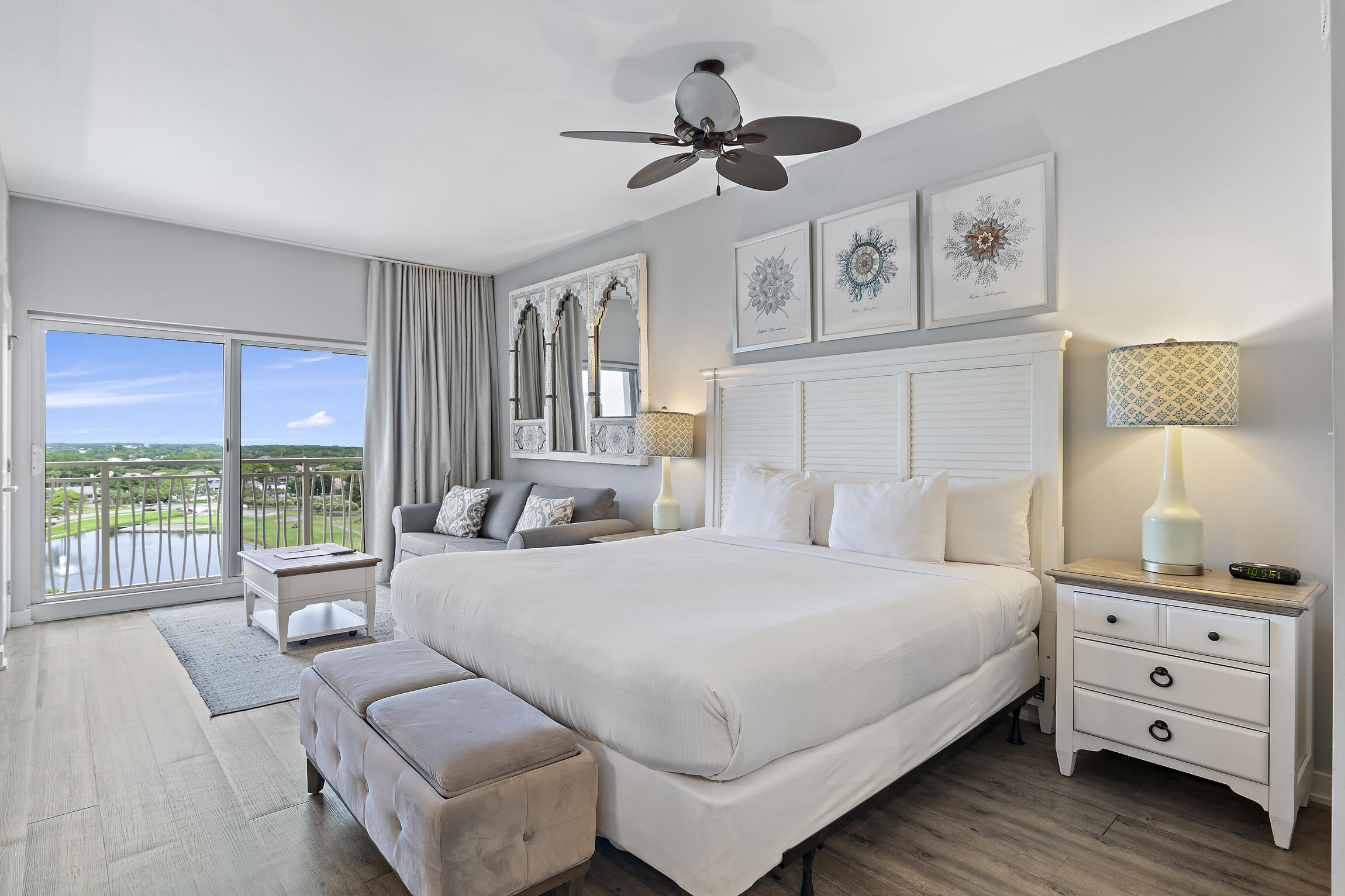 Welcome to your dream studio condo with breathtaking westerly gulf and resort views! This beautifully designed space offers the perfect blend of comfort and luxury, featuring an open-concept layout that maximizes natural light and showcases stunning sunsets. The modern kitchenette boasts all the conveniences that you need for a weekend getaway, while the living area provides ample room for relaxation and entertainment. Soak in the panoramic views of the resort, creating a serene and picturesque backdrop for your new condo. Enjoy resort-style amenities, including a sparkling pool and hot tub, fitness center, and beach services just to name a few. This prime location is just minutes away from shopping, dining, and recreational activities, making it an ideal oasis for both convenience and tranquility. Luau Towers at Sandestin Golf and Beach Resort, and exceptional retreat offering unparalleled luxury and comfort. Nestled in the heart of the resort, Luau Towers boast breathtaking views of the Gulf of Mexicoand the lush, meticulously maintained golf course. These elegant condominiums feature spacious open floor plans with modern, high-end finishes. This floor plan is the largest studio plan in the building. Guests and Owners of Luau Towers enjoy exclusive access to top-tier amenities, including a lagoon style pool and waterfall and barbecue area. Just a short walk away you'll find the pristine white sand beaches and the vibrant and lively Baytowne Wharf, offering a variety of dining shopping and entertainment options. The resort includes tennis courts, basketball courts, golf courses, marina and much more making it the ultimate destination for luxury coastal living.