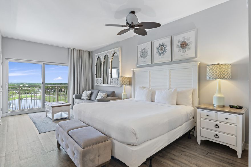 Welcome to your dream studio condo with breathtaking westerly gulf and resort views! This beautifully designed space offers the perfect blend of comfort and luxury, featuring an open-concept layout that maximizes natural light and showcases stunning sunsets. The modern kitchenette boasts all the conveniences that you need for a weekend getaway, while the living area provides ample room for relaxation and entertainment. Soak in the panoramic views of the resort, creating a serene and picturesque backdrop for your new condo. Enjoy resort-style amenities, including a sparkling pool and hot tub, fitness center, and beach services just to name a few. This prime location is just minutes away from shopping, dining, and recreational activities, making it an ideal oasis for both convenience and tranquility.  Luau Towers at Sandestin Golf and Beach Resort, and exceptional retreat offering unparalleled luxury and comfort.  Nestled in the heart of the resort, Luau Towers boast breathtaking views of the Gulf of Mexicoand the lush, meticulously maintained golf course.  These elegant condominiums feature spacious open floor plans with modern, high-end finishes. This floor plan is the largest studio plan in the building.  Guests and Owners of Luau Towers enjoy exclusive access to top-tier amenities, including a lagoon style pool and waterfall and barbecue area. Just a short walk away you'll find the pristine white sand beaches and the vibrant and lively Baytowne Wharf, offering a variety of dining shopping and entertainment options. The resort includes tennis courts, basketball courts, golf courses, marina and much more making it the ultimate destination for luxury coastal living.