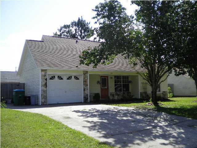 South of I-10! Call today to see this 3BR/2BA house on a corner lot with a living room, kitchen, dining area, master bedroom and bath upstairs, two additional bedrooms and bath downstairs, inside utility room with front load washer/dryer, privacy fenced back yard, open patio, a one car garage, 2-car driveway with extention, no carpeting for easy cleaning and more. Pets considered and back door has pet door added.