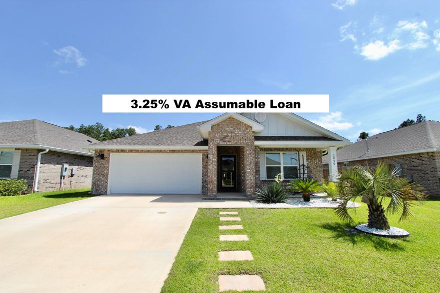 Back on market at no fault to the sellers.
ASSUMABLE VA LOAN 3.25%!! 
Welcome to this charming Cali floor plan home in the highly sought-after Patriot Ridge community! Offering 4 spacious bedrooms, 2 bathrooms, and a covered back patio, this all-brick, stylish Craftsman home is designed for comfort and convenience. The heart of the home is the open-concept kitchen, featuring a large island bar, sleek stainless steel appliances, a gas stove, built-in microwave, and a dishwasher—perfect for preparing meals and entertaining guests and under cabinet rechargeable motion lights. The spacious design flows seamlessly into the living and dining areas, making it ideal for family gatherings. Throughout the home, you'll find beautiful wood-look flooring, with plush carpet in the bedrooms. Enjoy modern touches like keyless entry, a fenced-in sprinkler system and gutters for added functionality. The primary bedroom offers a private retreat with an en-suite bath that includes a walk-in closet, double vanity, and a spacious 5' shower. The home also comes with Smart Home technology. This home is part of the Patriot Ridge community, which features sidewalks, underground utilities, and a fabulous community pool for your relaxation and enjoyment. With all of this and an ASSUMABLE VA LOAN at an unbeatable 3.25%, this home is a true gem! Don't miss out on this incredible opportunity for affordable living in a wonderful community. Schedule your showing today!