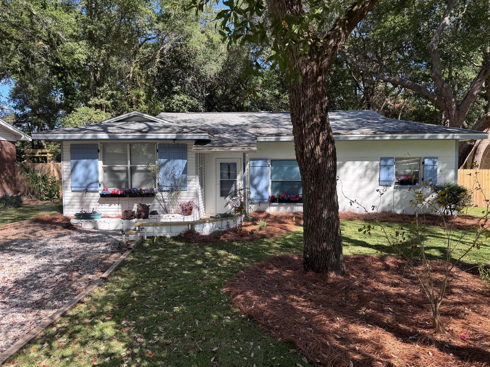 Welcome to your next home in the heart of Valparaiso, FL! Perfectly situated near military bases, with quick access to beaches, schools, shopping, dining, and much more, this 1-bedroom, 2-bath property offers an ideal blend of comfort and convenience.Recently remodeled, this home boasts fresh, neutral paint and beautiful luxury vinyl plank flooring throughout, creating a modern, inviting atmosphere. The spacious living room features built-in shelving, adding both functionality and charm. The newly renovated kitchen shines with updated countertops, sleek appliances (including a gas range), and a convenient breakfast bar that's perfect for casual meals or entertaining.The primary bedroom is complete with its own full bathroom, ensuring privacy and comfort for all. There is another large room which could be easily repurposed as a bedroom and has its own full guest bath, as well. The home also comes with a stackable washer and dryer for added convenience. Outside, enjoy an open patio that overlooks the expansive backyardperfect for outdoor relaxation or hosting gatherings.

If you're looking for a beautifully updated home with easy access to everything Valparaiso has to offer, this long-term rental is a must-see. Schedule a showing today and make it yours!

No smoking, including vapes. Pets may be considered on a case-by-case basis with prior owner approval and a non-refundable pet fee. 