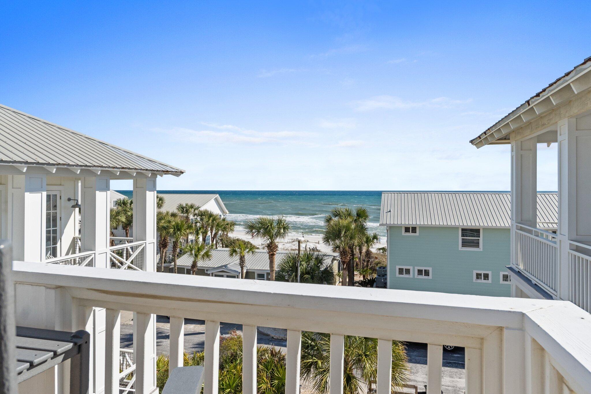 Welcome to your coastal retreat in the charming Summer's Edge community along Scenic 30A! This beautiful beach home offers stunning Gulf views and is just one row back from the beach, giving you the perfect blend of proximity and privacy.With 3 bedrooms plus an additional guest room that doubles as a 4th bedroom or office, this home is designed to comfortably accommodate family and friends.  This property boasts a strong rental history, bringing in $112k in 2023 & $97k in 2024. Summer's Edge is a quaint, centrally located neighborhood in Seagrove Beach, tucked south of 30A. With just three streets, this peaceful community offers two pools (one seasonally heated) and public beach access on Eastern Lake Rd. Upon entry, you'll find a welcoming foyer with convenient cubbies and a coat rack. All bedrooms and living areas feature beautiful hardwood flooring. The first floor also features two full bedrooms, a full bathroom, and a full-sized washer and dryer. The second floor is an inviting space for entertaining with an open-concept living, dining, and kitchen area, plus a half bathroom. Step onto the spacious porch off the living room and take in the gorgeous Gulf views.

On the third floor, the master suite awaits with its own private porch overlooking the sparkling waters. The master bathroom offers a touch of elegance with black and white tile floors, dual vanities, and a separate shower and tub. An additional bedroom on this floor can easily serve as an office or guest space.

Located just a short walk or bike ride from Seaside to the west and WaterSound, The Big Chill, Alys Beach, and Rosemary Beach to the east, you'll have endless dining, shopping, and entertainment options at your fingertips.

This home is a fantastic opportunity for both personal enjoyment and investment. Don't miss your chance to own a slice of paradise along 30A!

