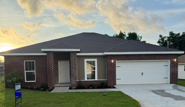 *New Home - Move In Ready * 3BR/2BA & Office * Open Floor Plan with Trey Ceiling in Main Living Area & French Doors leading to Rear Covered Porch * Tile Flooring in Wet Areas * Laminate Plank Flooring in Main Living, Dining & Office * Granite Countertops in Kitchen & Baths * Kitchen features: White Shaker Style Cabinetry, Breakfast Bar, Stainless Steel Appliances, Including Side by Side Refrigerator w/ Icemaker * Main Suite: His & Her Vanities, Tile Shower with Glass Door, Tile Flooring & Large Walk in Closet * Ceiling Fans: Main Living Rm, Bedrooms & Office * Covered Front Entry & Rear Porch * 2 Car Garage with Auto Garage Door Opener * Sodded Yard with Sprinkler System * Privacy Fence along Rear Property Line * Seller will assist with some Closing Costs *