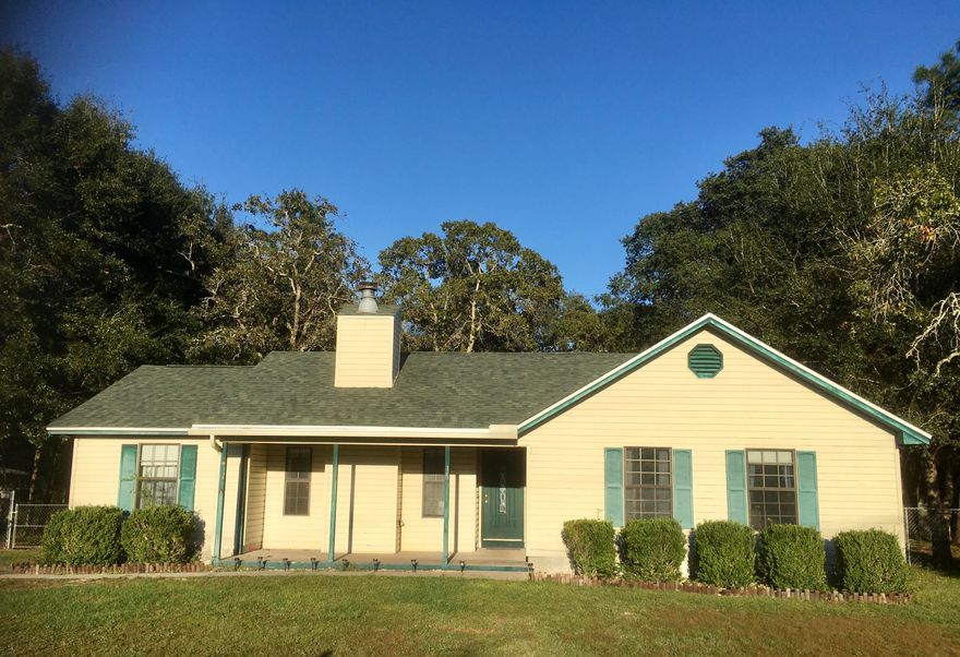 MULTIPLE OFFERS.... ALL OFFERS DUE BY COB (5PM) FRIDAY, 10/22/21....NEW ROOF 2021!!! Affordable and SOUTH of I-10! Convenient to all the bases, EGLIN, DUKE, SPECIAL FORCES. Quiet cul-de-sac and low traffic street. Backyard has chain link fencing. Step into the tiled Foyer that opens to the sunken Family Room, accented by a beamed cathedral ceiling and wood fireplace. The adjoining Living Room gives that extra space for a multitude of uses. The ceramic tile is set on the diagonal in the Kitchen, Dining area, and Laundry Room. Dining area is accented with a tray ceiling. Kitchen has a NEW fridge 2021, Breakfast Bar, Pantry and you will enjoy the view from the Kitchen sink into the big back yard which is almost 1/2 acre! Plenty of room for a pool! More pics coming this weekend. You will enjoy the back yard-wooded greenbelt along the property lines! The Master Bedroom also has a beamed cathedral ceiling, a walk-in closet, and sliding glass doors opening to the back yard and separate wood deck. Carpet in bedrooms. HVAC approx 5 yrs old. Transferable home warranty thru ORHP good thru 4/25/2022 & Pest Control thru Arrow Exterminator's good thru 9/2022. All measurements are approximate. BUYER TO VERIFY ALL INFORMATION DEEMED IMPORTANT. Being sold AS-IS.