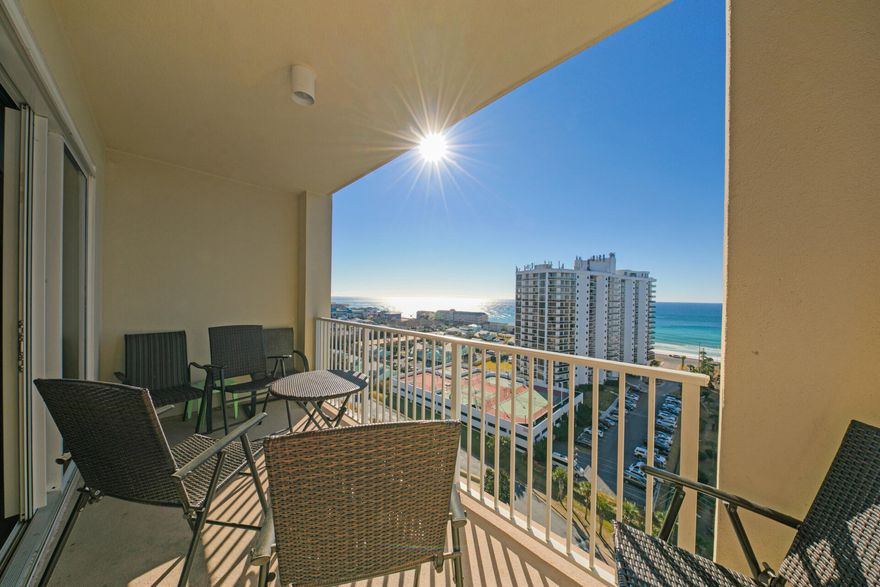 Gorgeous views of the Gulf of Mexico from this 1 bedroom 1.5 bath unit at the Seascape Resort in Miramar, FL! Ariel Dunes I is one of the newest condos in Miramar Beach, located at Seascape Golf, Beach, and Tennis Resort. This condo offers a plethora of activities, such as dining, golfing, tennis, fitness center, swimming pools, and of course - 2000' +/- of gorgeous deeded beach access. This unit features granite countertops, hallway bunks, and will sleep up to 6 guests! Seascape resort is a gated and secured resort with amazing amenities! Get a slice of heaven and own a beach condo along one of the most beautiful beaches in the world! This unit is being sold furnished and the washer and dryer to convey! This unit is a great short term rental and the projected income for 2022 is $38,000- $40,000. Buyer to verify all dimensions and information.