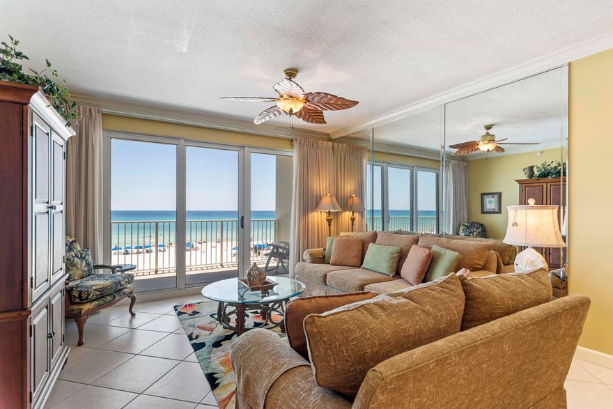 Fully Furnished 3 Bed/2 Bath Beautiful Getaway That Can Easily Accommodate Over 8 People! This Residence Has Been Used As A Non-Rental So In Great Condition. Updates Include Newer HVAC & H20 Tank & Sliding Glass Door. Offering A Gulf-front Master Suite With Large Master Bath With Separate Shower, Garden Tub & Double Vanity. Large Open Kitchen With Stainless Appliances & Granite Breakfast Bar, Dining Room & Gulf Front Living Room. Oversized Balcony Offers Incredible Views Of The White Sandy Beaches. This Mid-Rise Condo Only Has 10 Stories & 45 Total Residences So No Long Waits For Elevators & Overly Crowded Pool. Centrally Located, MariSol Is Right In The Middle Of All The Excitement & Walking Distance To Shops, Restaurants & Entertainment. Schedule Your Showing Today!