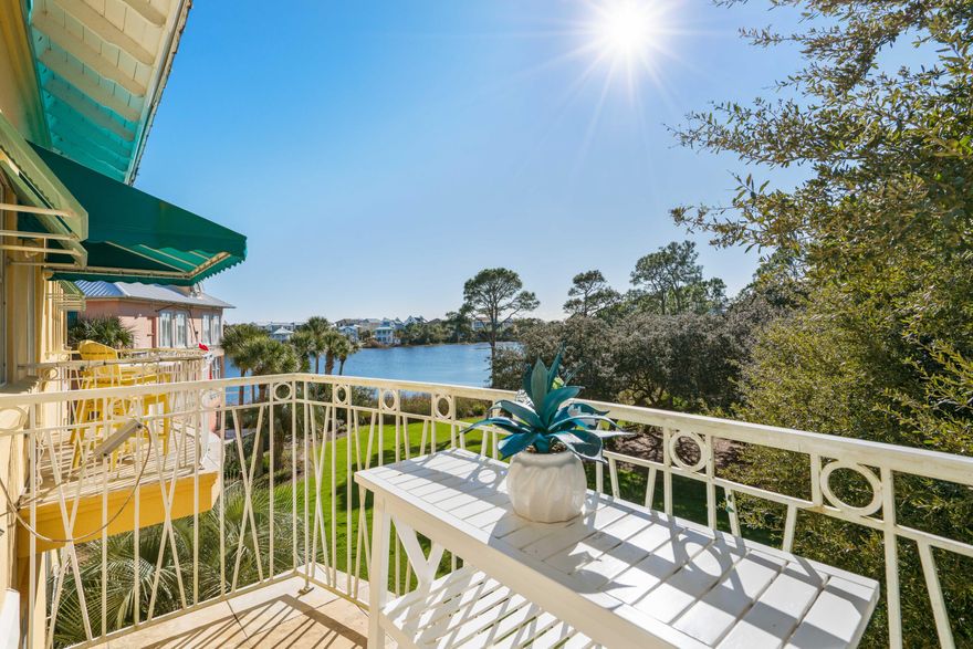 Great investment opportunity!Spacious condo at Carillon Beach Resort with balcony over looking village green.  Unit has a beautiful view of Lake Carillon. Located on the 3rd floor with elevator access, this one bedroom beauty sleeps 4 with pull out sofa bed in living room, 2 full baths, gorgeous glass cabinets in kitchen with pantry and storage. Coastal style  furnishings and new dishwasher.  Little window seat/nook in private upstairs master suite over looking Carillon Community with glimpse of ocean. The perfect vacation get away or full time living with all Carillon Beach has to offer including area for concerts, spa, gym, restaurants, shopping, use of 3 pools, beach access and much more. Get your favorite realtor and go see.