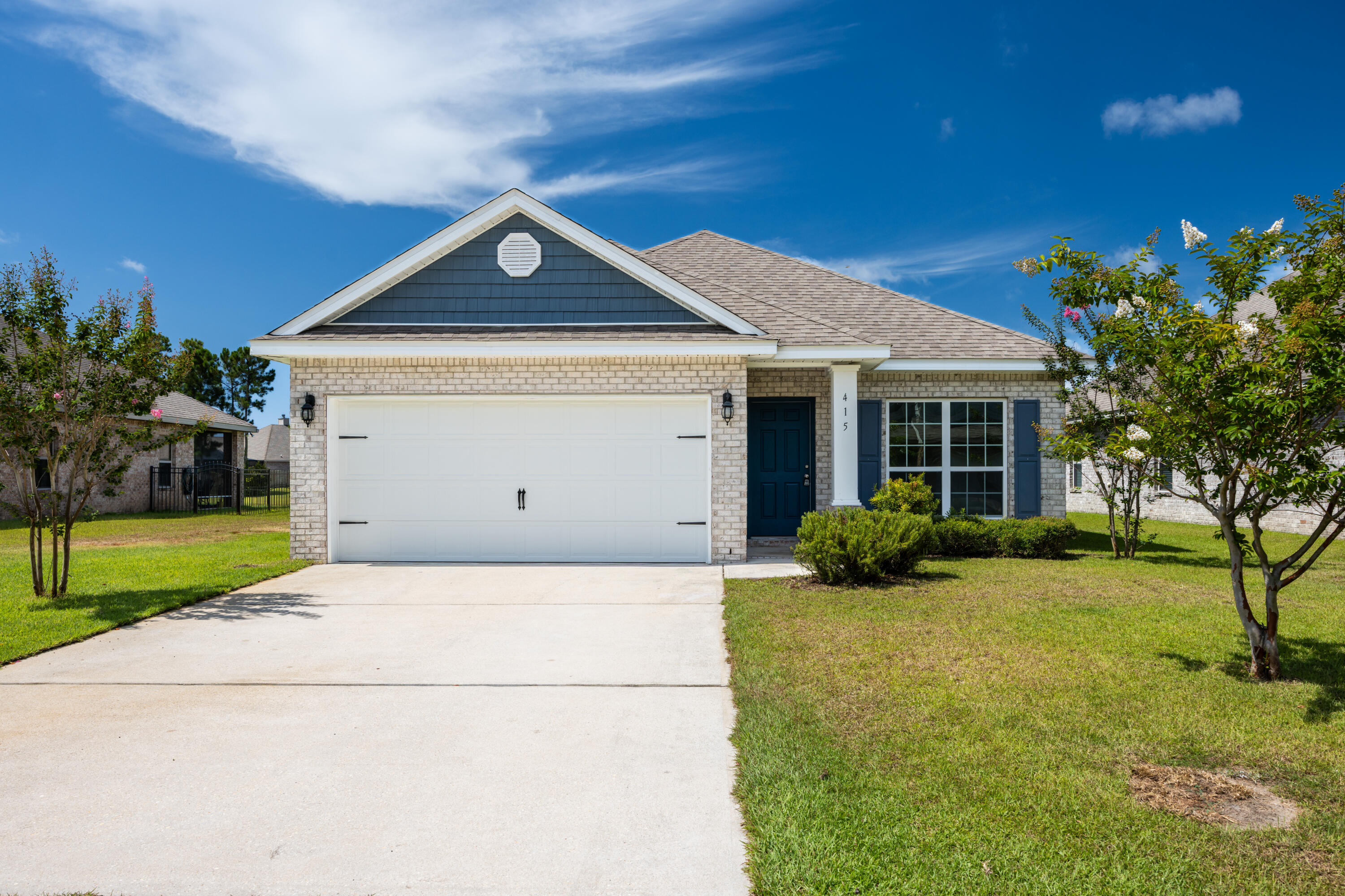It has it all! Prime location, an easy-to-maintain all-brick exterior house, a bonus room that can be used as an office or even a fourth bedroom, a two-car garage, a screened porch, and a fully fenced deep lot with a water view--this one-story home is the epitome of coastal living!Freshly painted bedrooms and bathrooms, eco-friendly hand-scraped engineered hardwood flooring--known for its durability, ability to hide scratches, moisture resistance, and easy maintenance.Open-concept living with a spacious dining and family room are connected to the kitchen with granite countertops, a center island, a brick veneer backsplash, abundant outlets for all your kitchen gadgets, and stainless steel appliances. Split floor plan places the primary suite to your right, while two guest bedrooms are thoughtfully positioned on the opposite side of the home for added privacy and share a well-appointed full bathroom.
The home's windows feature removable storm panels for additional peace of mind. The original roof has durable 30-year dimensional shingles, which provide 50% more life than standard shingles. The property also includes an irrigation system with its own well for water conservation and significant monthly savings.
Driftwood Estates offers exceptional amenities with low HOA fees: a large community pool that regularly hosts water aerobics, tennis courts, a basketball court, soccer field, playground, and a catch-and-release pond. The neighborhood also has a wonderful 11-acre park with a community room used for birthday parties, workout mat classes, and other social activities.
Conveniently located just minutes from Publix, Grand Boulevard shopping and dining, medical facilities, and Sandestin Resort. A short drive brings you to Topsail Hill Preserve State Park, offering over three miles of pristine beach and scenic dune lakes. Call today for more information and to set up your private showing.
All information and measurements are deemed accurate, but should be verified by the buyer.