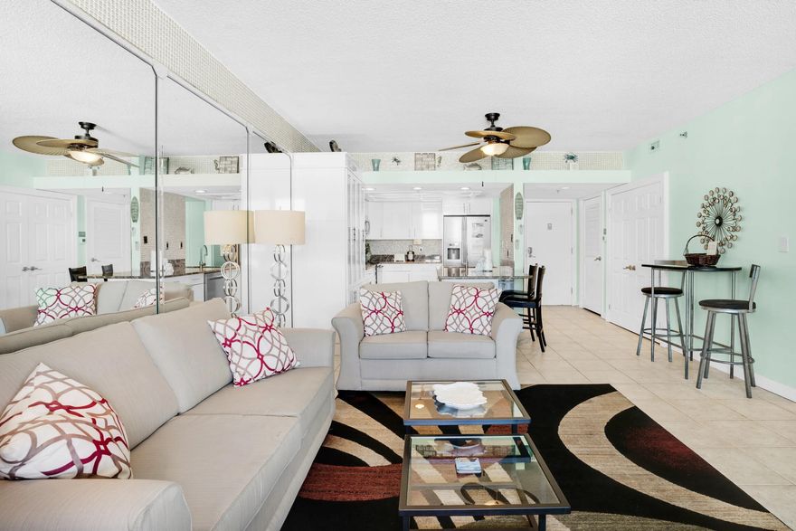 LOCATION LOCATION LOCATION!! If you are looking for a luxurious vacation property that offers STUNNING views, UNBEATABLE amenities, and established rental income of $53K+ for 2023, look no further! Projections for 2024 are on track for $55K for this beautiful fully furnished 2-bedroom, 2-bathroom condo, located in one of Destin's most sought-after areas.  This unit boasts an inviting, upscale kitchen, NEW sliders ($50k value), NEW HVAC ($6k), NEW bunk beds, and a large covered balcony that has access from almost every room! Sunrises and sunsets are what this unit was made for with BRILLIANT East Pass, Crab Island, and Destin Harbor views. Plus, Destin Harbor water taxis make access to Harbor Walk Village and AJ's so easy!  If you want the BEACH, it's YOURS too!  Come and see it TODAY