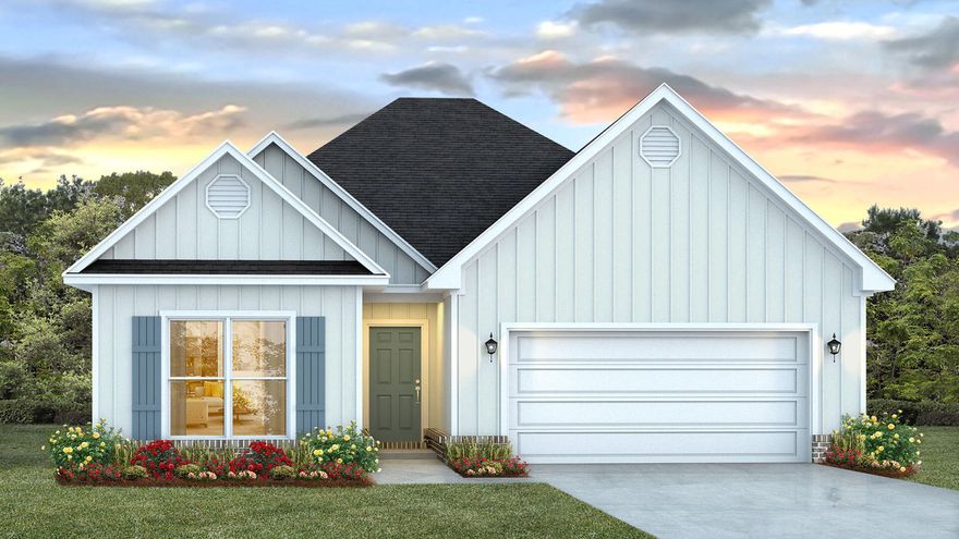Welcome to 303 Holley Grove Lane, a new home at Holley Grove at Peach Creek, in Santa Rosa Beach Florida. This home is under construction and has five bedrooms and three full baths. As you enter the home, you will find a hall leading to two guest bedrooms which share a full bathroom. At the heart of the home, you will find an open concept living area that is brightly illuminated by the many windows and glass back door. An exceptional feature of this home includes EVP flooring throughout, which allows for a seamless transition between rooms.  The kitchen and bathrooms have beautiful quartz countertops and cabinetry that allows for all of your storage needs. Enjoy time with family and guests in your formal dining room and the open kitchen with center island which allows for entertaining. There is a covered back patio that is accessible from the living room. Stainless steel appliances are included with a smooth top stove, microwave and dishwasher. The primary bedroom is located at the back of the home and has a private ensuite bathroom that has a soaking tub, separate shower, a dual sink vanity with lower cabinetry for storage and a large closet with ventilated upper shelving. Continuing back through the living area past the dining room, you will find an additional hall leading the large laundry room and two more guest bedrooms that share a full bathroom.