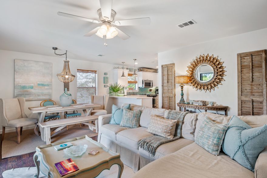 This 3 bedroom condo in the heart of Seagrove Beach and steps from the beach is an absolute gem! Oozing with coastal beach charm, this turnkey unit is being offered fully furnished. Step into the immaculate and chic open living space and into a beautifully updated kitchen. 3 spacious bedrooms (King, Queen, & 2-twin) and 2 bathrooms making it a great opportunity for a rental investment or family getaway. Beachwood Villas is a short distance to all of the best that 30A has to offer; Seaside, Watercolor, restaurants & shopping. Amenities galore in this quaint beachside community featuring 2 pools, lighted tennis courts, children's play area, shuffleboard, grilling patios, and more. This is a perfect opportunity to own in a highly sought after beachside community, this one won't last long.