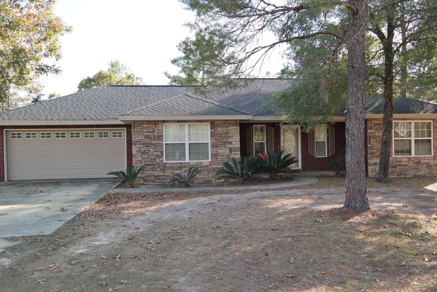 Nice newer 3 BR, 2 bath brick home with stone front located in Mossy Head on apx. 1/4 acre lot. This home is conveniently located between Defuniak Springs & Crestview and minutes to I-10 in Mossy Head for easy access to Niceville, Fort Walton Beach, Eglin AFB and airports. Fenced back yard; Vaulted ceilings; 2-car garage. seller will offer flooring allowance at full price. Schedule your showing today!