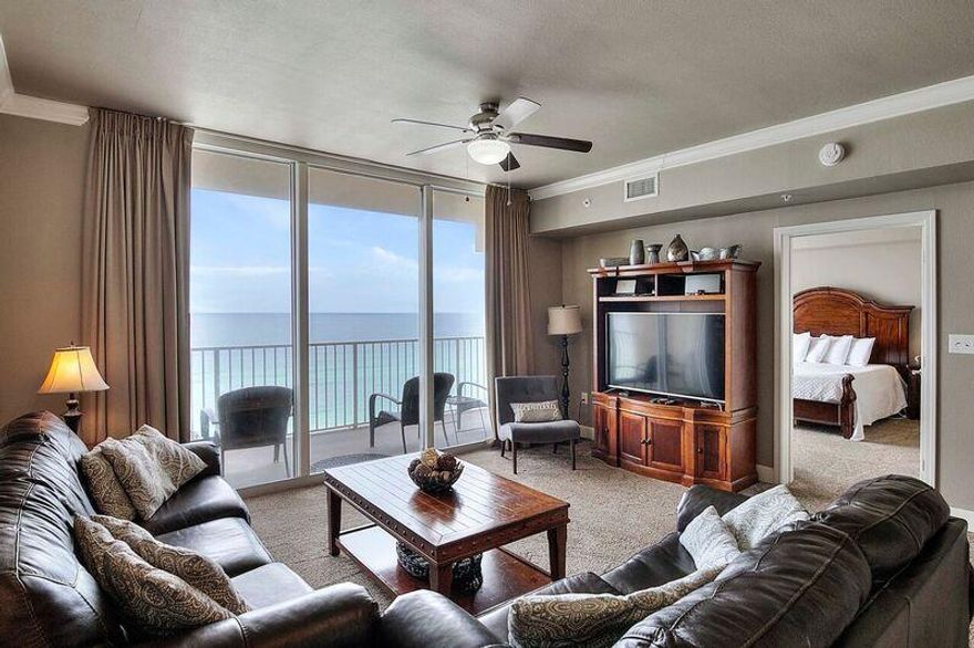 Do not miss out on Tidewater 809! This low floor one bedroom condo features a GULF FRONT master bedroom with direct balcony access from the bedroom, 2 full bathrooms, large open living area, separate bunk room with doors to separate it from the living area, an upgraded washer/dryer and a large balcony. This condo also comes with a separate STORAGE CLOSET valued at over $8,000. Whether you are using this condo as a rental, second home or primary residence, this separate storage closet is very nice to have! Tidewater Beach Resort offers one of the best locations in town with close proximity to Pier Park Mall, Frank Brown Park, and the International Airport! You can't go wrong with Tidewater amenities including 2 outdoor gulf front pools, 1 indoor heated pool, game rooms, 1 restaurant