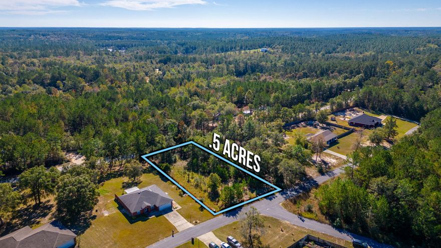 Great buildable lot located South of town with amazing easy access to Eglin AFB and Niceville as well as South Walton. This lot is priced to sell with security of your investment being protected with restrictions in place in subdivision. Call today to view this great lot! Additional lot next to it is available also which would give you 1 acre if desired.