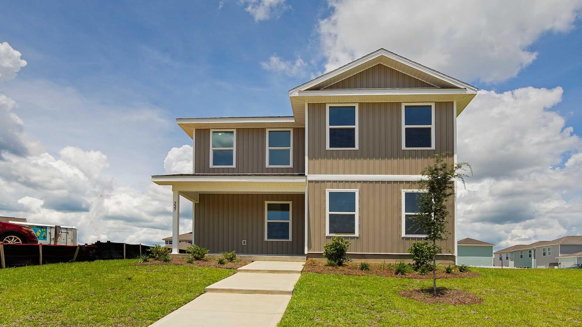 Welcome to 227 Bluebeech Street at Owls Head East in Freeport, Florida. This home is ready for move in and is situated on an oversize lot. Entering this home through the foyer you will find a powder bath just off the entry and an open and spacious great room. The main living area is the heart of this home and features and open-concept kitchen that has a stainless appliance package with smooth top stove, microwave and dishwasher. The kitchen flows seamlessly into the dining and living areas and has an inviting atmosphere for entertaining guests or everyday living and features EVP flooring.
The spacious primary bedroom is located on the main level just off the large great room and features a private ensuite bath. The primary bathroom has a large shower and walk in closet for all your wardrobe essentials. The dual sink vanity has lower cabinetry and drawer allowing for ample storage. The second-floor features three additional bedrooms, all well-sized for family members or guests. A full bathroom with a tub/shower combo and a double sink vanity provides plenty of convenience for busy mornings. An open flex space on this level offers endless possibilities, whether you need a playroom, media room, or home office
/
This home is perfectly suited for those seeking a balance of space, functionality, and comfort. For more information on this floor plan, call one of our D.R. Horton sales representatives today.