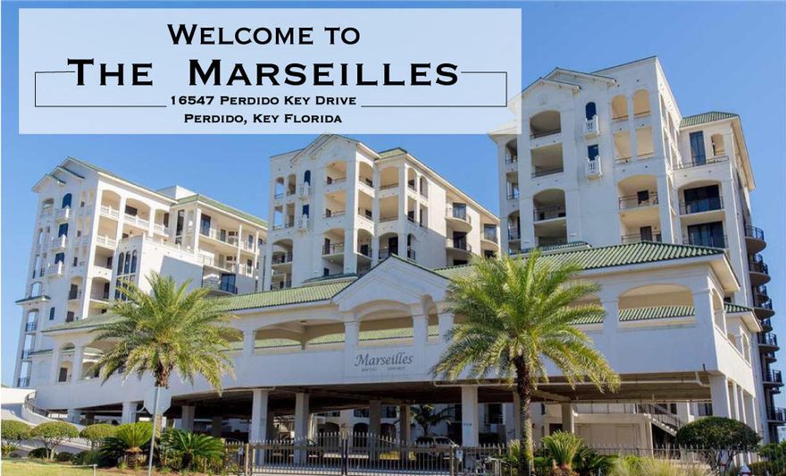 PRIVACY. ELEGANCE. BEACHFRONT BEAUTY! This is...The Marseilles, a gated, custom built condominium development, located in the center of the Perdido Key island just west of the state park. This luxurious, exclusive condo complex offers it all to the few that call Marseilles home. Relax on 200 feet of sugar-white soft sand and relax as you listen to the gentle sounds of the waves crashing upon this pristine beach, lounge by the outdoor pool or enjoy the heated indoor pool on a rainy day. This spacious 4BR/4.5BA residence offers over 2,400 square feet of living area with a resort look and feel. Professionally decorated, with all furnishings included in the sale. Spend an afternoon outdoors by retreating to one of the 4 balconies, this unit boasts, each with a spectacular view.