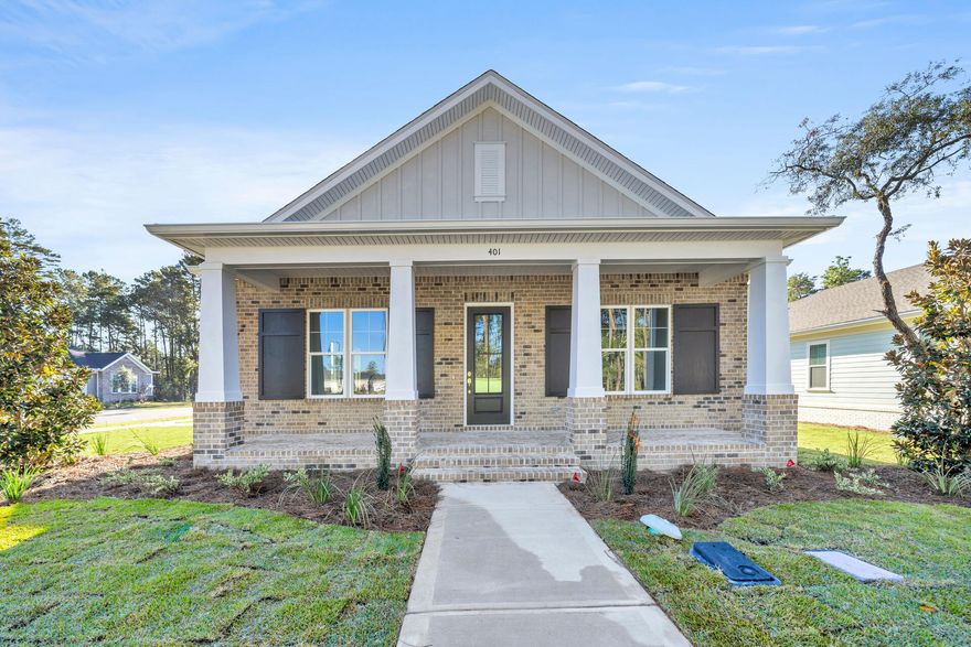 This elegant, NEW 3 bedroom plus  a sunroom/office  and 3 CAR GARAGE home, located in Deer Moss Creek, Niceville's newest community, will check all of the boxes! The adorable front porch leads you into the open living space and kitchen that is highlighted with gold finishes, white quartz, a farmhouse sink and GE Cafe appliances. White, wood shelving in the master bedroom and the pantry. White, faux wood blinds included ($  1,500) .Tankless hot water heater & gas range. Side porch is perfect for entertaining or just enjoying a morning cup of coffee. Turn the sunroom into a home office or relaxing library. Seller will pay Title, Deed, Doc Stamps, and survey at closing provided Buyers close w/ Mead Law and Title. Side yard fences will be provided w/ this home or a credit towards closing cost