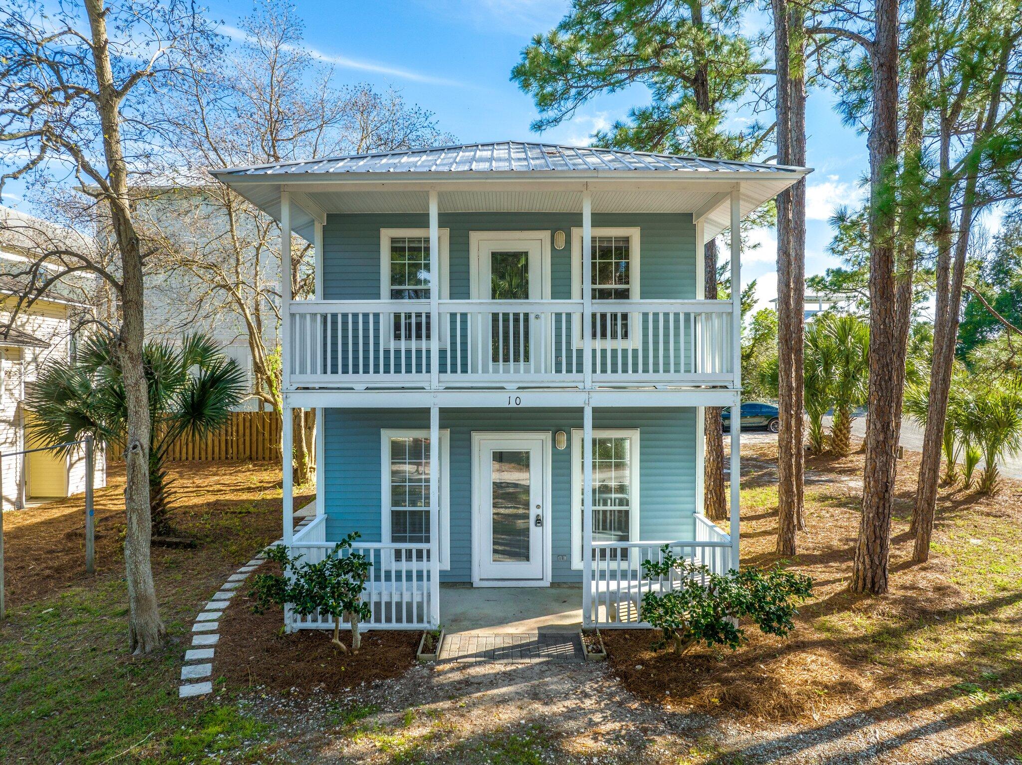 10 Porpoise Street is a 2 bedroom, 2 bath, single family home located in the well known 30A community, The Brickyard! This charming home is on a corner lot and dead end street offering a tranquil nest just off 30A. Home has LVP throughout, new quartz countertops in the kitchen and washer and dryer provided. If you want to live on 30A and live in a fun community, this one is for you!Landscaping included***More pictures coming soon***