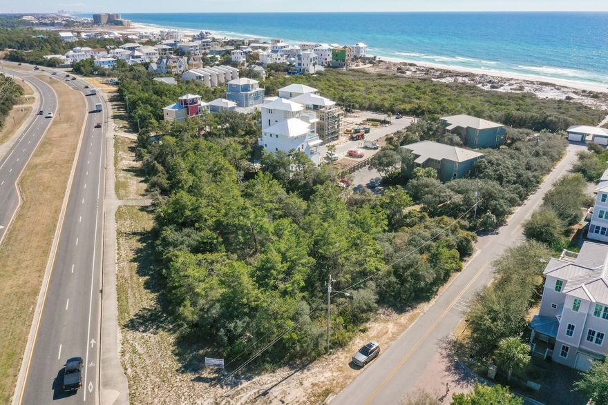 Rare investment offering: a prime .85-acre, ocean-view property just steps from Walton County's largest beach access and Rosemary Beach. Comprised of two parcels with an Active Development Order for four luxury homes (5,000-6,500 sq ft), eliminating 1-2 years of development time. Zoned Neighborhood Infill allowing up to 6 units or possible rezoning to commercial. Enjoy elevated Gulf views from the 2nd-4th floors. Walk or bike to Rosemary and Alys Beach, with immediate access to 30A's premier shops and dining. This location blends luxury, convenience, and strong rental potential, with Camp Helen State Park and Camp Creek Golf Club only minutes away. This Listing Includes Two Tax ID's : Parcel # 36-3S-18-16100-000-1470 and Parcel # 36-3S-18-16100-000-1460
-Surveys Available 
-DO Approved 
-Zoning :Neighbourhood Infill designation - Density allows up to 6 Units. Possibility to rezoning upon city approval
- https://37sorangestinletbeach.com/