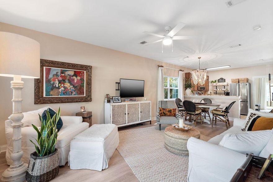 OWN ON 30A FOR LESS THAN $500K........this stylishly, updated townhome offers a spacious 3 Bedroom floorplan that includes 3 full bathrooms.  Turn right out of the parking lot and the Ed Walline beach access is less than 2 minutes away and can be reached by bike, golf cart or foot.  Turn left out of the parking lot and Highway 98 is seconds away.  Wonderful restaurants including Shunk Gully's, Perfect Pig, Stinky's and Shelby's along with 5 beach accesses make this home a perfect, yet affordable option for those that want to experience the 30a lifestyle.  This quaint, quiet community consists of only 9 units and offers a centrally located pool that is rarely busy.  With over 1400 square feet, this home offers Master bedrooms on both floors and each have adjoining outdoor living spaces.