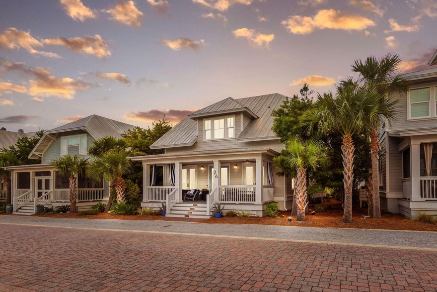 Waltz back in time to experience carefree days and front porch hellos. Welcome to 26 Federal Street, where Classic Americana meets Modern Luxury. This quintessential beach cottage on the most peaceful street in the neighborhood is perfect for a primary or secondary residence, and an incredible investment opportunity with yearly rental projections of up to $140,000. Elegantly decorated, this home comes FULLY FURNISHED. Enjoy beautiful hardwood floors, stone countertops, 10-12 foot ceilings, 8-foot doors, and unique design details at every turn. With 3 bedrooms and a bonus bunk room, this gem comfortably sleeps 10+ guests. It boasts a dreamy front porch, a detached TRUE 2-car garage, an outdoor shower, and beautiful landscaping. This dream home is turn key ready and truly has it all.