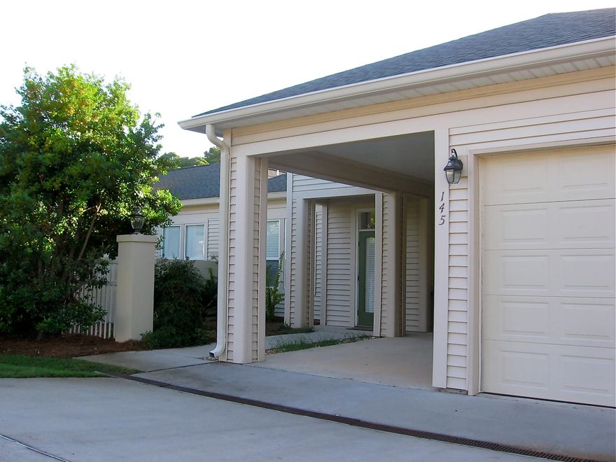 This beautiful 2bedroom, 2bath town home is in the perfect location: close to the beach, shopping, restaurants, hospital and all the fun of 30A. The open floor plan is wonderful for entertaining. The inviting entry draws you into the expansive living and dining areas. You'll enjoy the gas fireplace in the living area and French doors to a private back patio, perfect for grilling with friends. The kitchen has a very functional layout with lots of counter space. The master suite is located at the back of the home and features a walk in closet and large master bath. The guest room is located off the living area and easily accesses the hall bath. There is a garage AND a carport! Courtyards is a gated community with a pool! The last time this floor plan came on the market it didn't last long!