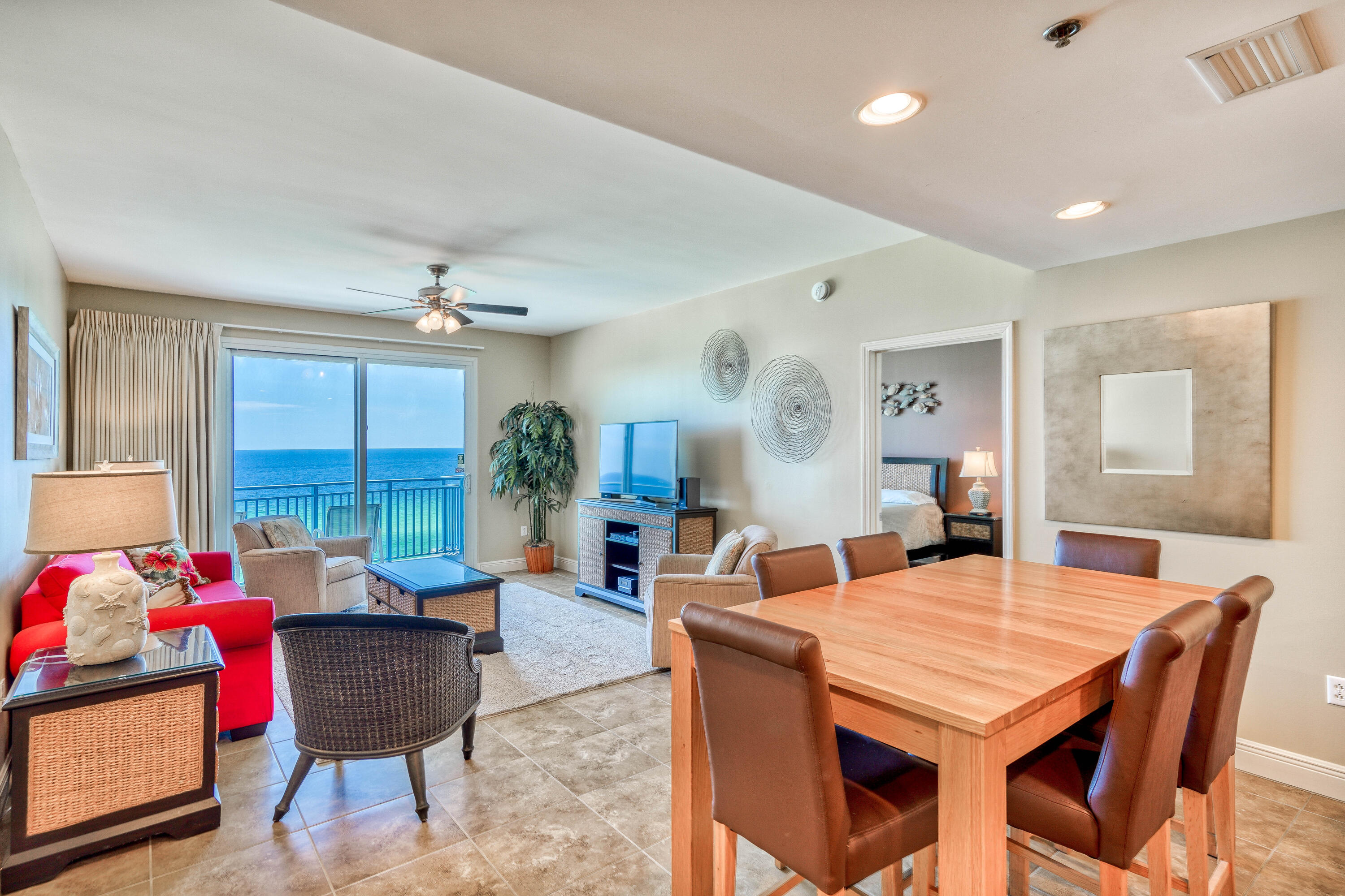 WOW! INCREDIBLE 3 BEDROOM CORNER WITH LOCKOUT ABILITY AT STERLING BREEZE IN PANAMA CITY BEACH, FLORIDA!! This is one of the most desirable and versatile floor plans in the entire area featuring 3 full bedrooms and 3 full bathrooms, a large open kitchen/living area, spacious balcony with built in electric grill and the ability to be rented as a 2/2 + 1/1 or a full 3/3. There are two entry ways in to the condo from the walkway whether entering the 907 main door or entering the 907 ''A'' lockout door. The lockout has its own private balcony as well and is equipped with mini-kitchen/wet bar setup. You can lock off the interior door to create a private setting for both units or just keep it opened up for the full layout. With nearly 2000 square feet of living space this condo is great!!