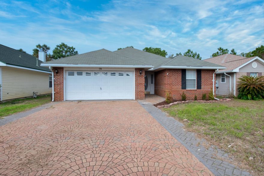 Well Maintained split plan with 3 bedrooms, 2 bath home 3 minutes from Hurlburt Field AFB with a beautiful pool! Kitchen has 42'' custom self close cabinets with crown molding, granite, stainless appliances. HVAC new in 2015. The driveway has stone pavers leading into a 2 car garage. The fenced back yard with a nice size pool will be great for entertaining friends. Newer storage shed included also. Pool has a stacked stone waterfall & fire pit area. Home features windows trimmed out with decorative wood. Large laundry room with lots of storage cabinets. Garage floor painted and has remote opener with keypad. Great entry way with crown molding and decorative pattern custom flooring. This home is a must see!
