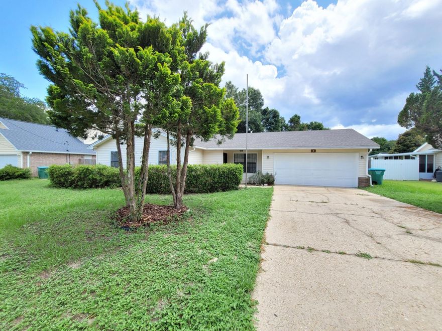 Welcome home! Beautiful and spacious 3 bedroom 2 bath home for sale in Crestview. This property features tile floors throughout, updated kitchen with granite countertops, updated appliances, and updated roof. Tall ceilings. Large back yard. Covered patio off of the kitchen. Two car garage. This would make the perfect family home! Vacant and easy to show.