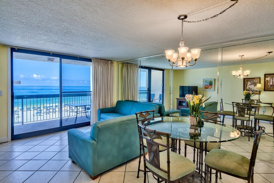 Ready to own a Gulf front condo with amazing amenities and great rental income? Here is your opportunity for a Gulf front condo with Gulf views and easy access to beach! Fully furnished, rental ready, and just in time for the prime season. This 1-bedroom, 1.5-bath condo is direct Gulf front with added custom bunks, making it the ideal vacation getaway. Enjoy incredible views from the living area, dining & kitchen. The private balcony is a perfect spot to relax and take in the Gulf views. The pool & boardwalk to the beach are just a few steps away. The interior features updated tile floors throughout offering easy maintenance for beach front living. There is a closet by the entry which is great for your beach gear. Bunks have just been updated and are a great addition.