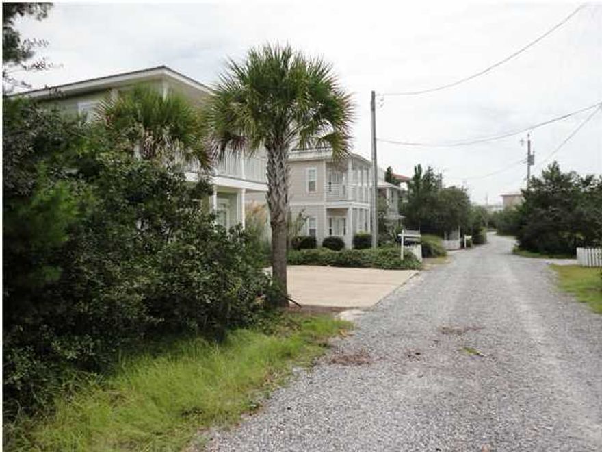 Great Building site for your beach house South of 30A! No HOA Due or build-out time. It's located on the quiet side of 30A just off Eastern Lake Rd at the end of a cul-de-sac within walking distance to the Beach access adjacent to Eastern Lake. This site measures 48' x 223' and will allow plenty of room for a home with pool or carriage house. Enjoy the pristine beach, kayak on Eastern Lake, or ride bikes on the miles of paved trails to enjoy all the special places that make 30A so inviting.