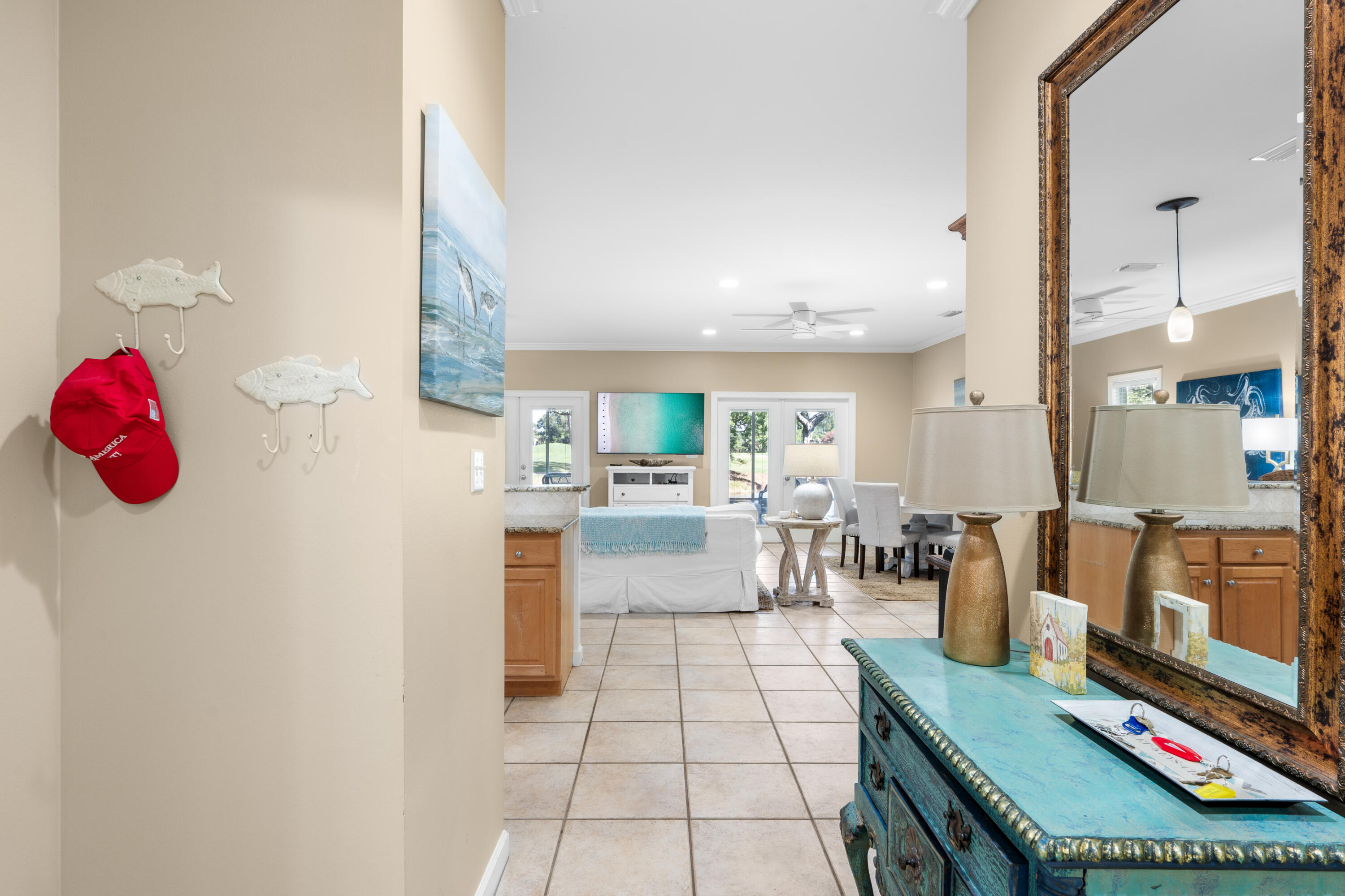 AVAILABLE NOW!!! MOVE IN READY... SOLD COMPLETELY FURNISHED, 3 Bedroom 3 Bath With 2 Master Suites. Home is located in the Most desirable cottage style neighborhood on the Sandestin Resort.Very open floor plan with a large living area. The kitchen has stainless steel appliances with granite countertops. Very large outdoor area overlooking the lake and the 18th green of the Baytowne Golf Course.Call Today to see this great home!