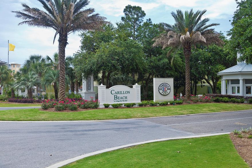 Carillon is an upscale beachside community located in the Inlet Beach area near Panama City to the east and famed 30-A Beaches to the west. Carillon's design reflects a warn and friendly old Florida lifestyle with 5 convenient beach access points along its 3/4 miles of sugar white sand. It also offers 2 lakes, 2 pools, with ample curbed streets and walkways. In addition, there are 5 eighteen-hole golf courses and an international airport all within a 20 minute drive. This lot is directly across the street from the gulf. Build your home on this lot and enjoy gulf views from the upper floors. Beach access is a short walk east to the beach dune walkover complete with sunset seating. Enjoy both suntans and sunsets at this favorite beach location!