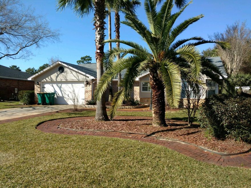 Great Pool Home in Emerald Pointe with water access. Formal Dining Room as well as a family room with a fireplace. Large Florida Room 15 X 34 with wood ceilings overlooking the pool. Split bedroom plan with a large master bath. Double vanities, two walk in closets and a jacuzzi tub. Backyard features many palms and some citrus trees as well. Remodeled kitchen with granite counters, custom glass backsplash and stainless appliances. Large kitchen island makes this one a cooks dream. Great Location! 5.6 miles to Hurlburt Field and 3.3 miles to Walmart in Navarre. 6. 6 miles to the Beach at Navarre.