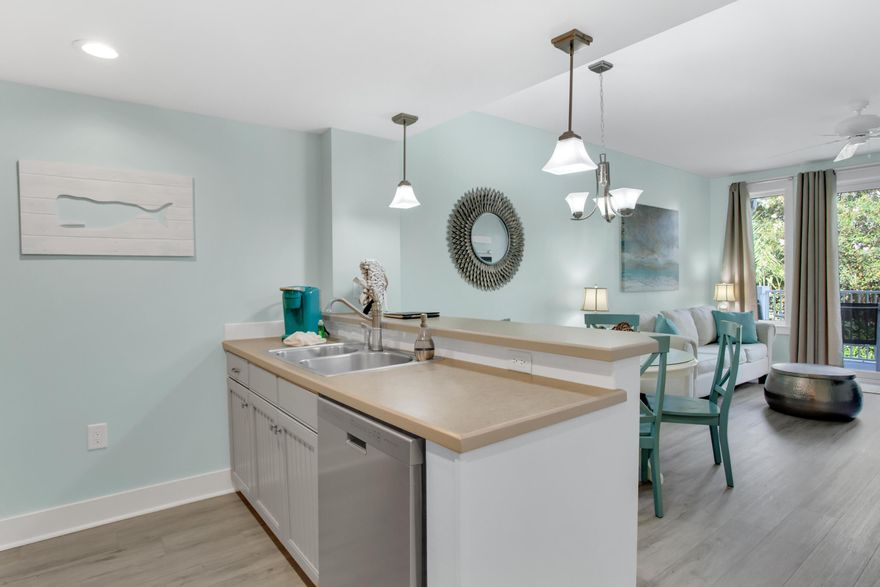 This centrally located, 5th floor Pilot House condo offers incredible income potential with VRBO Gross Revenue of $48K+ in 2021. The condo has new wireless thermostat, Stainless Steel appliances, luxury vinyl plank flooring and many more upgrades. With an oversized balcony, this one is a must see. The pull-out couch allows for this resort home to sleep 4 comfortably.  Enjoy the great amenities like the amenity terrace with grass lawn, resort style pool with hot and cold tubs, fitness center, and grilling/picnic.  Owners in the Gateway Building also have exclusive access to the Founders Club - a fully equipped 'clubhouse' with balcony overlooking the Events Plaza.  You're within the fabulous Village of Baytowne Wharf, offering great shopping, dining, live music, kids activities, and more.