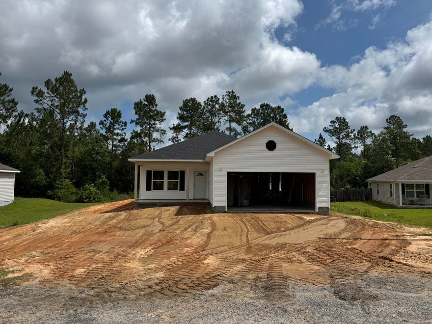 Brand New Home Available Soon! Home provides an open living, kitchen and dining floorplan. Kitchen is furnished with stainless steel appliances and granite countertops. It is conveniently located on the west side of DeFuniak Springs, near Highways 90 and 331. Near great fishing at local lakes and within 30 minutes of saltwater fishing. Beautiful beaches only approximately 35 miles south. Check out this Beautiful Home - it has much to offer and will be ready to go soon!
