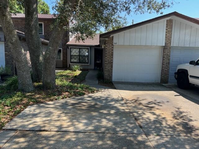 One-Story Townhome In Fort Walton Beach with Large Privacy Fenced Yard! NEW ROOF Dec 2021 & New Hot Water Heater in 2019!  2 BR 2 BA, 1-Story Townhome w/1-Car Garage has NO Homeowners Association!  Located Conveniently close to Schools, Shopping, Beaches and Bases!  This well maintained home has ceramic tile throughout and offers a separate dining area and living room with a pass through kitchen.  There is an extra concrete pad for a boat! There are two spacious Bedrooms - each with their own full baths.  This home also has an 18x8 Florida Room that is not included in the heated/cooled square footage but does have a window HVAC.  This room expands the living space and can be used for any purpose! The one Car Garage is oversized with laundry connections.  The Location is ideal!