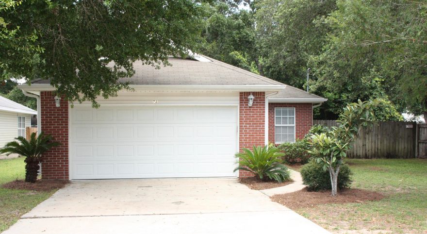 Adorable 3 Bed, 2 Bath home situated in the heart of Shalimar. Conveniently located near Eglin AFB, this home features an open floor plan, trey ceilings, and a huge fenced back yard. Master bedroom is split from additional bedrooms and includes large walk-in closet and view of back yard. Two car garage with plenty of space and driveway can hold 4+ cars. This home is MOVE IN READY and priced to sell!! Schedule your tour today!