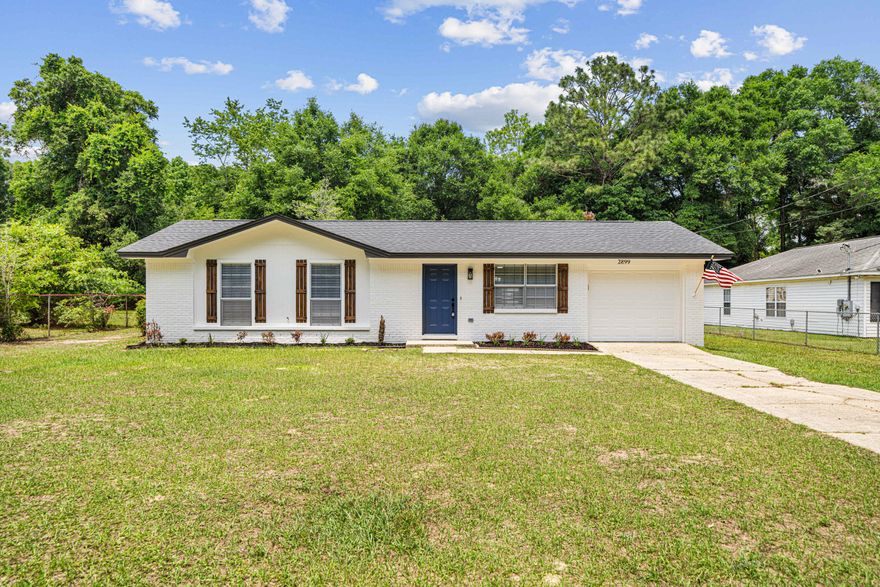 ..100% Updated Home . New Roof & HVAC 2025, NEWER WINDOWS, Hot water heater 2019, New upscale Kitchen with New Stainless Appliances and upscale baths, New Paint in and Out for that sleek look, New textured ceilings, New Floors (Laminate in main areas, Luxury vinyl in baths and carpet in bedrooms, New fans and Lights, new door knobs & hinges, New blinds throughout.
