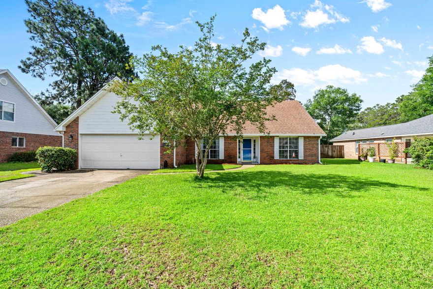 BEAUTIFULLY UPDATED 5-BEDROOM  GATED PARKWOOD COMMUNITY  NEAR EGLIN AFB  A+ SCHOOLS  REMODELED KITCHEN  2025 ROOF & WATER HEATER  WORKSHOP W/ POWER  ROOM FOR A POOL, Step inside this beautifully updated 5-BEDROOM, 3 BATH home in the GATED COMMUNITY of Parkwood and see why it's one of Niceville's most sought-after neighborhoods for military families! Just MINUTES FROM EGLIN AFB and walking distance to top-rated Bluewater Elementary, this 2,537 SF home features a FULLY REMODELED KITCHEN with Bosch gas stove and convection oven, all-new appliances, and stylish new LVP flooring, REMOTE CONTROL GAS FIREPLACE on the first floor. SPLIT BEDROOM PLAN. with primary and 2 additional bedrooms and 2 bathrooms. Upstairs you'll find fresh carpet and 2 spacious bedrooms, 1 bathroom plus loft area. Major updates include a 2025 ROOF, 2025 WATER HEATER, and 2022 HVAC. The backyard includes a powered 10' x 12' WORKSHOP - perfect for hobbies or extra storage-and there's room to add a pool. Enjoy a family-friendly community with a playground and A+ rated middle and high schools nearby.  Don't miss your chance to tour this move-in ready home!  (New roof coming soon!)
